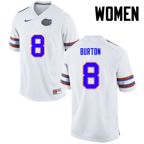 Florida Gators Women #8 Trey Burton College Football White